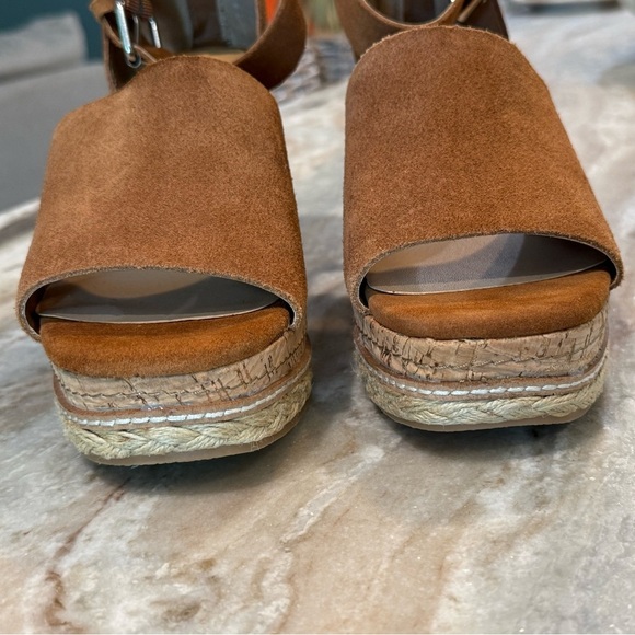 Women’s DOLCE VITA Otto wedge platform brown suede sandals- Size 9 - Picture 7 of 9